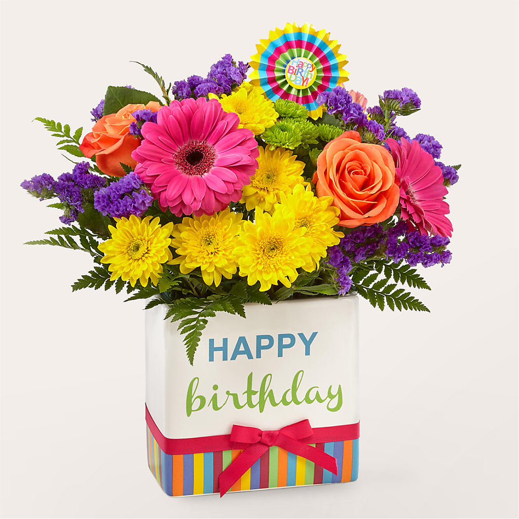 Birthday Brights Bouquet – Illusion Flower Shop, Houston TX