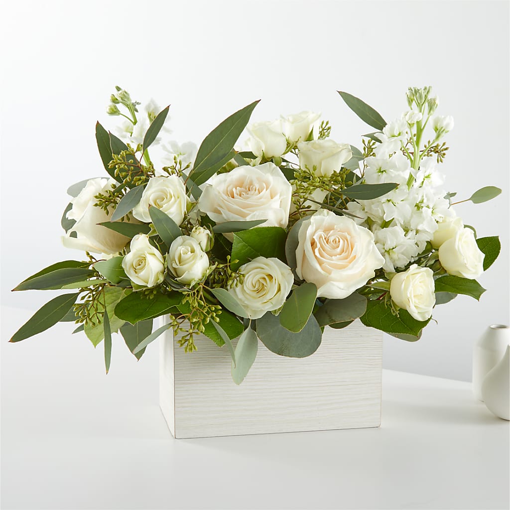 Fresh Linen Box Bouquet – Illusion Flower Shop, Houston TX
