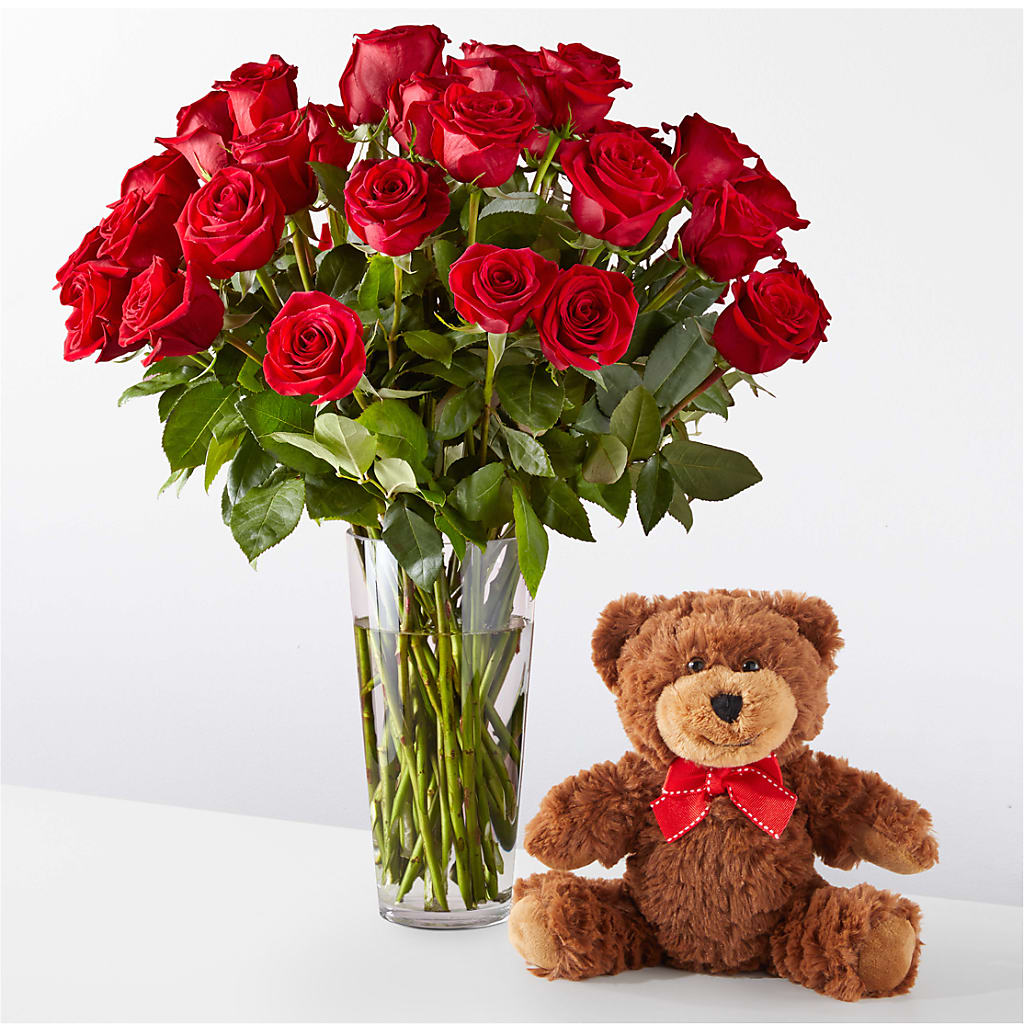 Romantic Long Stem Red Rose Bouquet Bundles – Illusion Flower Shop, Houston TX