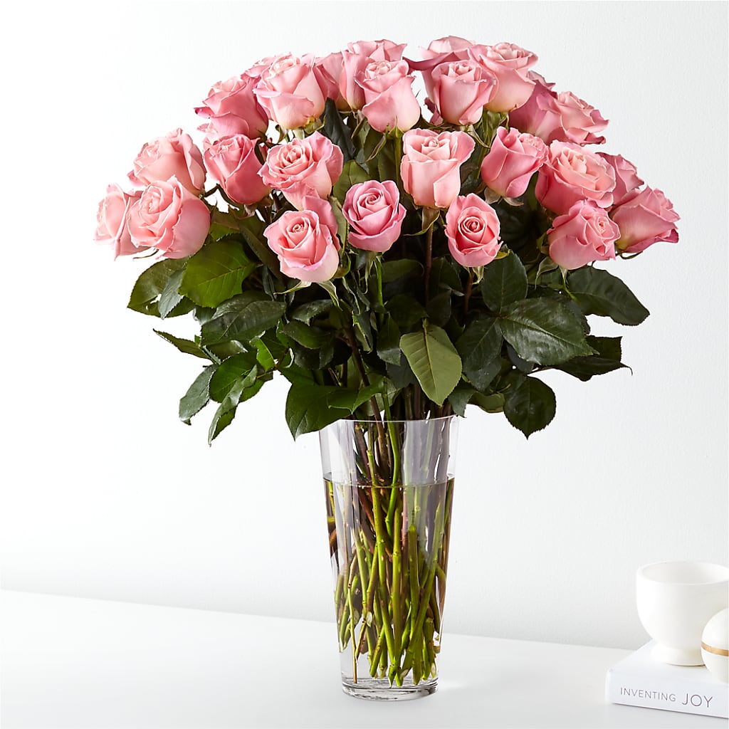 Long Stem Pink Rose Bouquet – Illusion Flower Shop, Houston TX