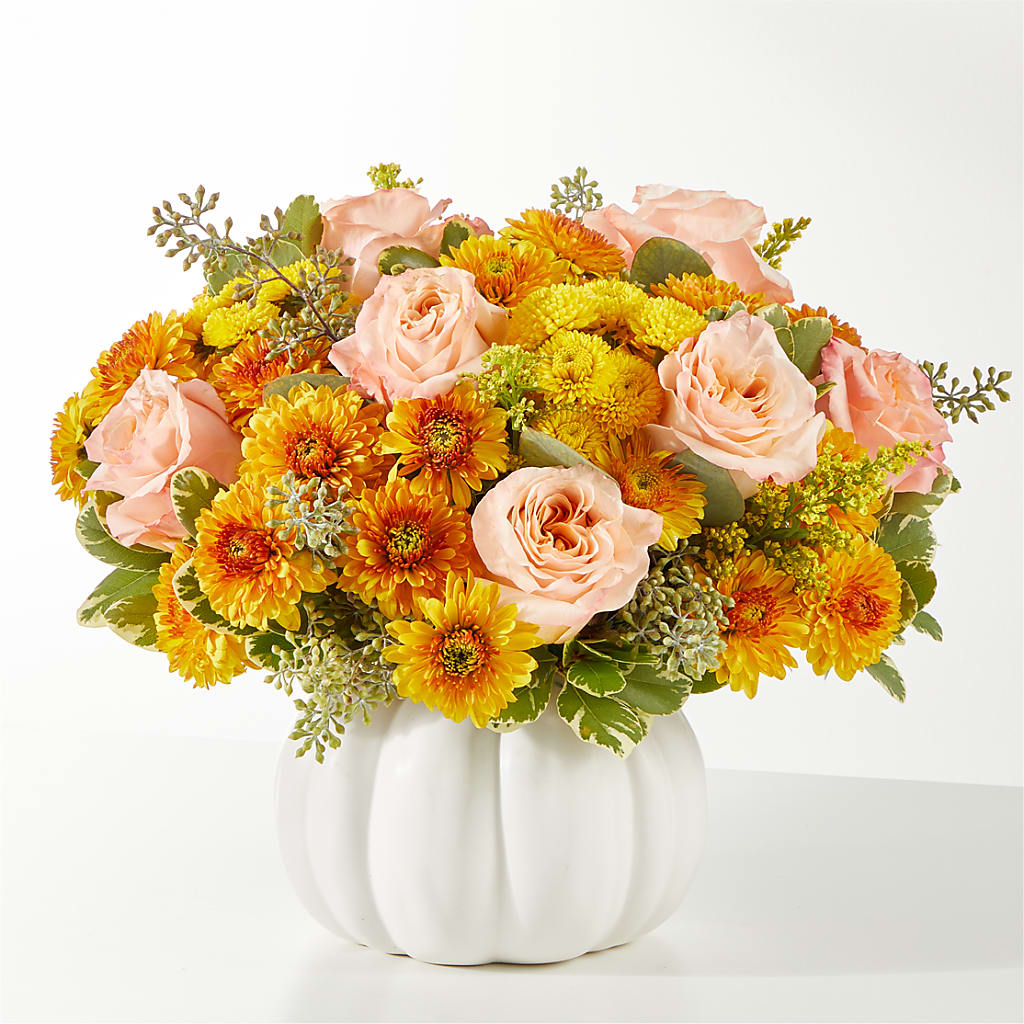 Peachy Pumpkin – Illusion Flower Shop, Houston TX