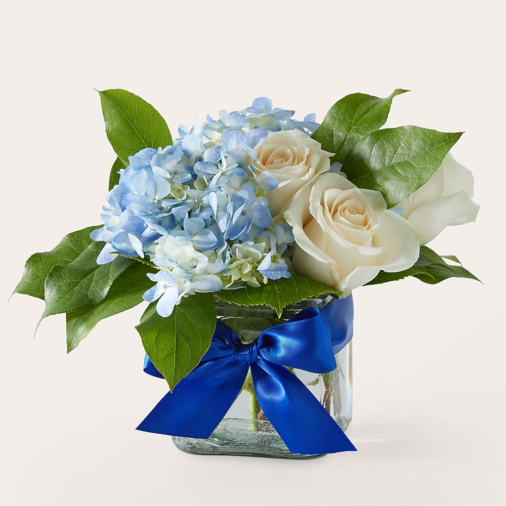 Sky Blue Delight Bouquet – Illusion Flower Shop, Houston TX