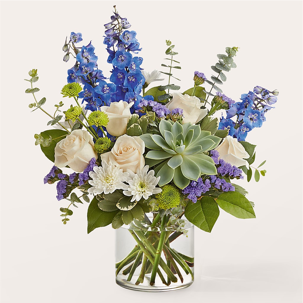 Cerulean Waves Bouquet – Illusion Flower Shop, Houston TX