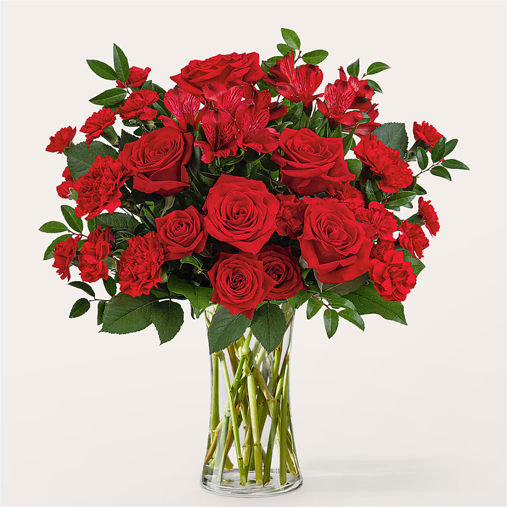 Brilliant Ruby Bouquet – Illusion Flower Shop, Houston TX