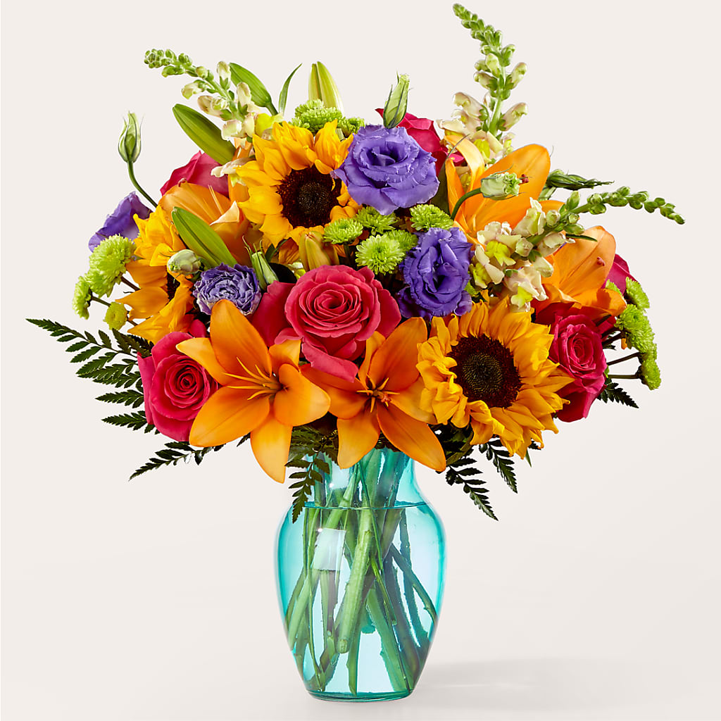 Double Rainbow Bouquet – Illusion Flower Shop, Houston TX