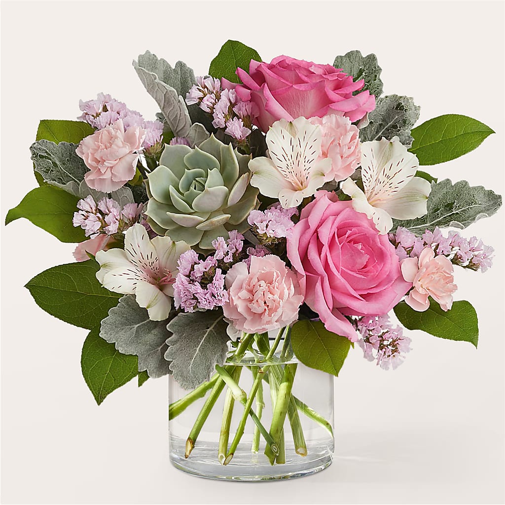 Dusty Rose Bouquet – Illusion Flower Shop, Houston TX