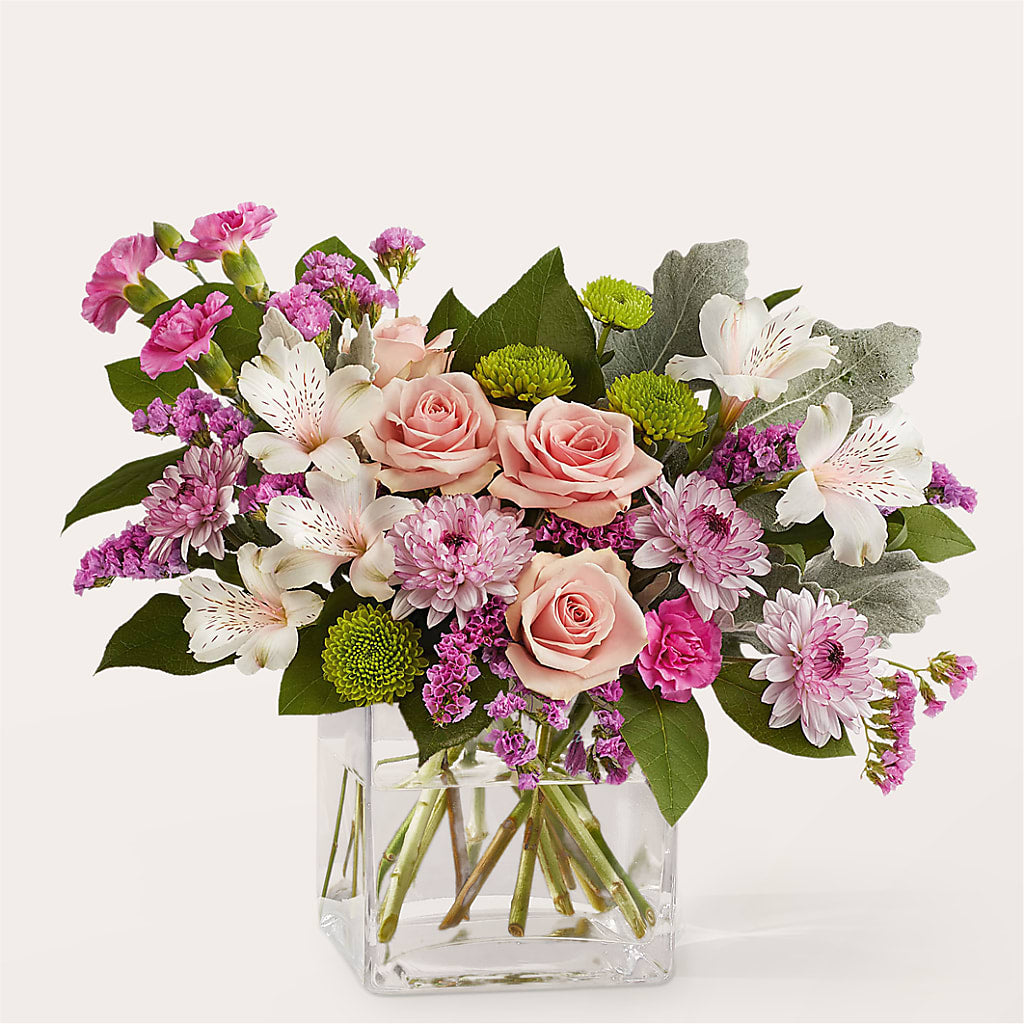 Pink Suede Bouquet – Illusion Flower Shop, Houston TX