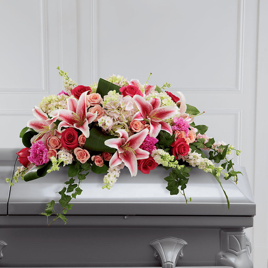 Splendid Grace Casket Spray – Illusion Flower Shop, Houston TX