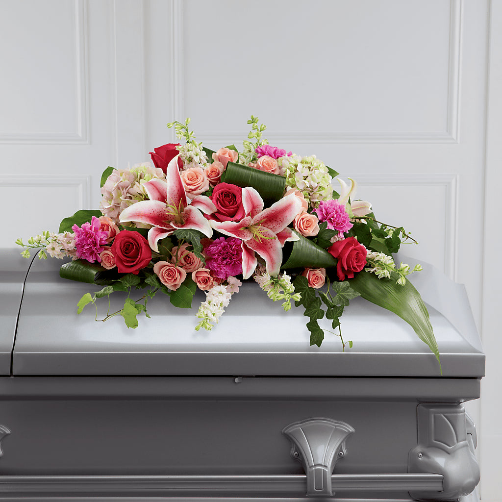 Splendid Grace Casket Spray – Illusion Flower Shop, Houston TX