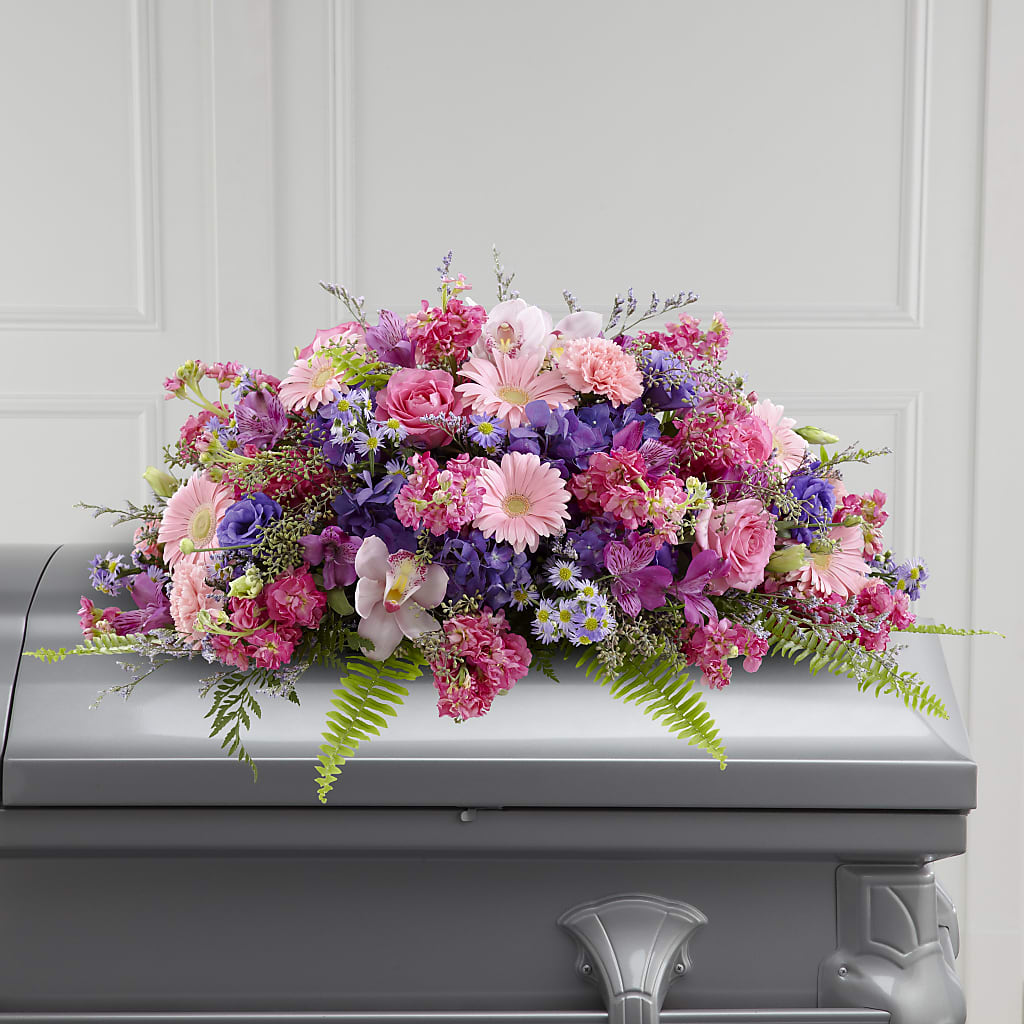 Glorious Garden Casket Spray – Illusion Flower Shop, Houston TX