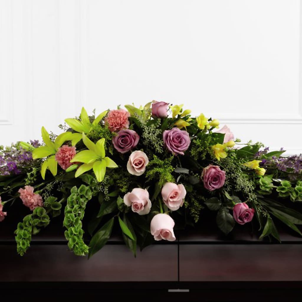 Forever Beloved Casket Spray – Illusion Flower Shop, Houston TX