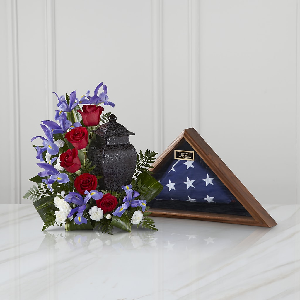 Patriotic Tribute Arrangement – Illusion Flower Shop, Houston TX