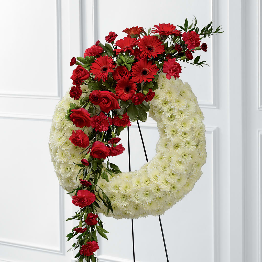 Graceful Tribute Wreath – Illusion Flower Shop, Houston TX