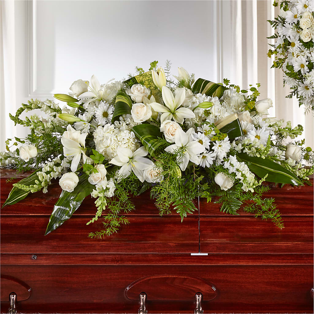 Abundance Casket Spray – Illusion Flower Shop, Houston TX