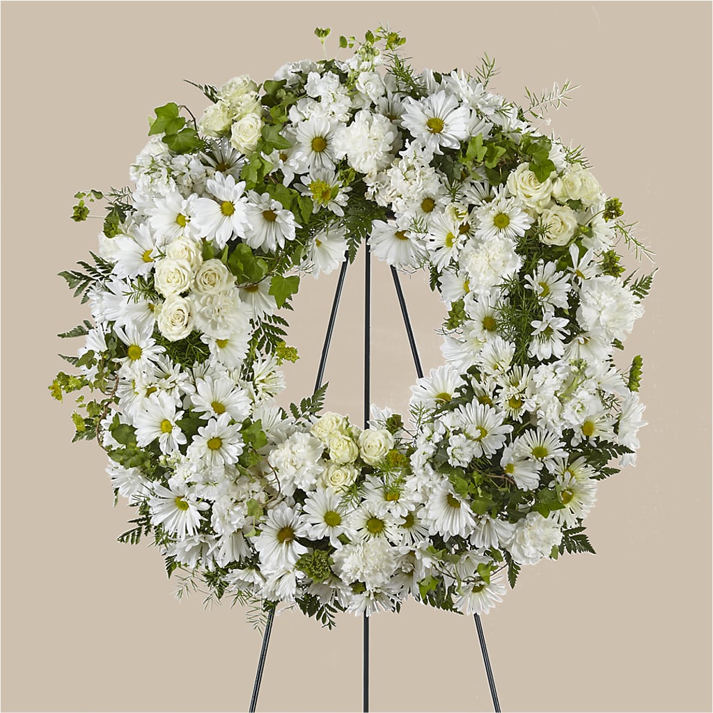 Faithful Wishes Wreath – Illusion Flower Shop, Houston TX