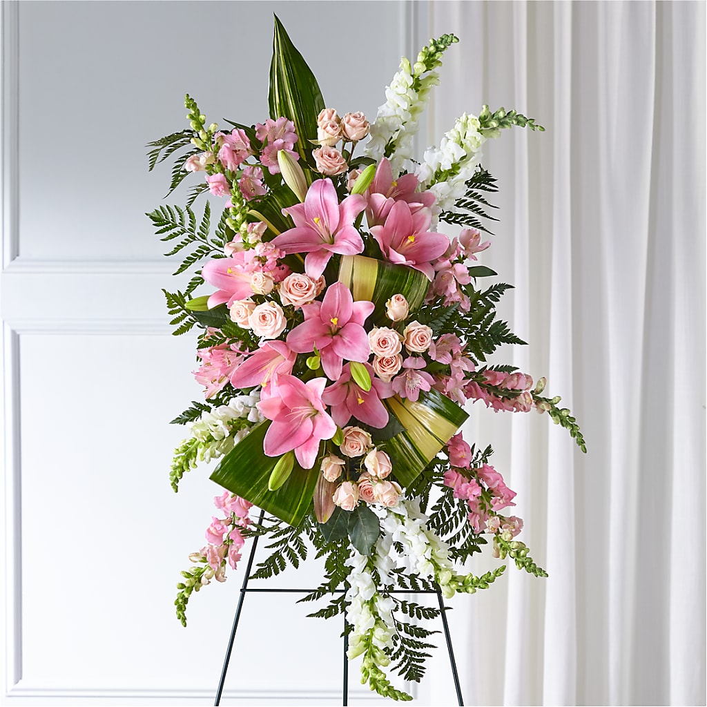 Elegant Embrace Standing Spray – Illusion Flower Shop, Houston TX