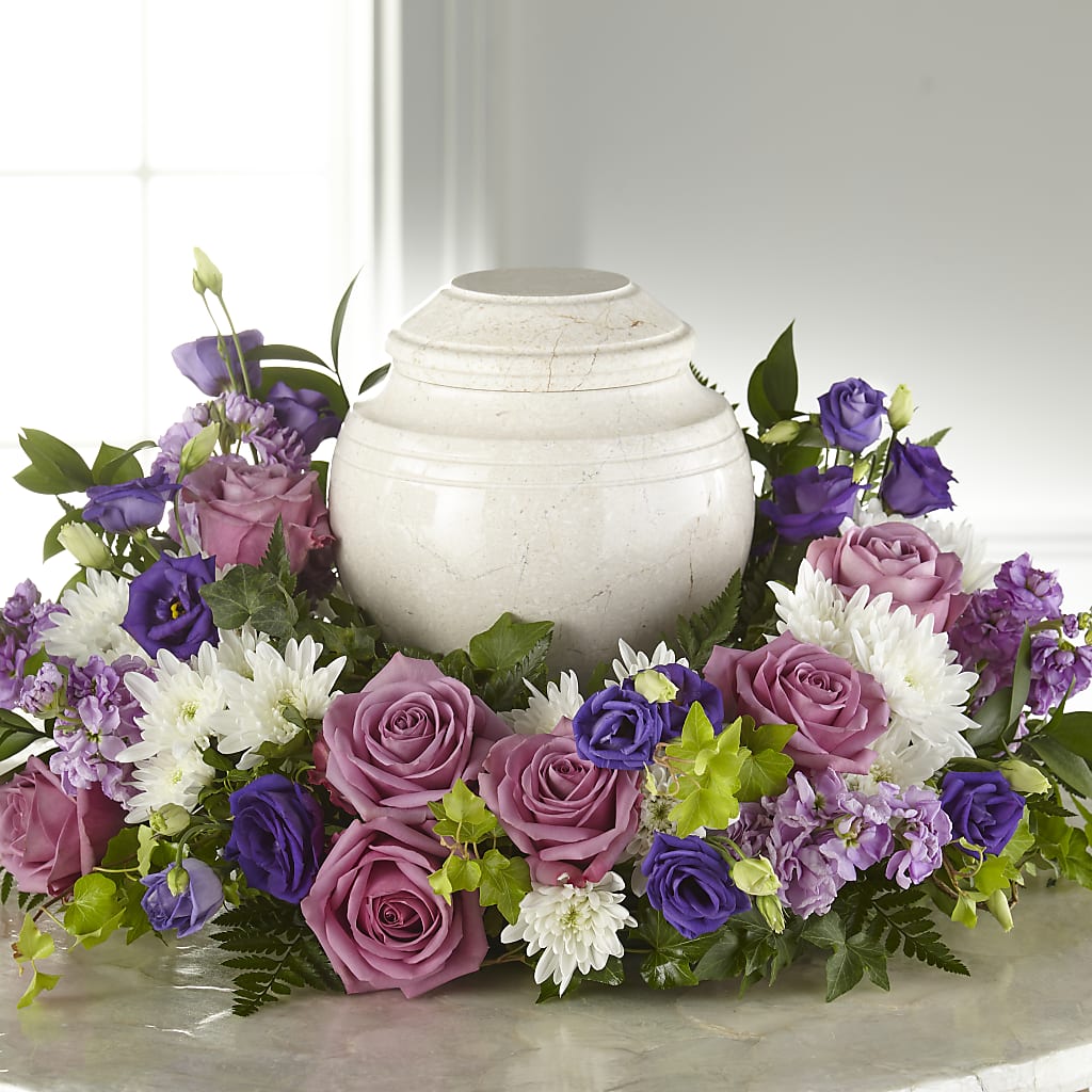 Blooming Sympathy Cremation Adornment – Illusion Flower Shop, Houston TX