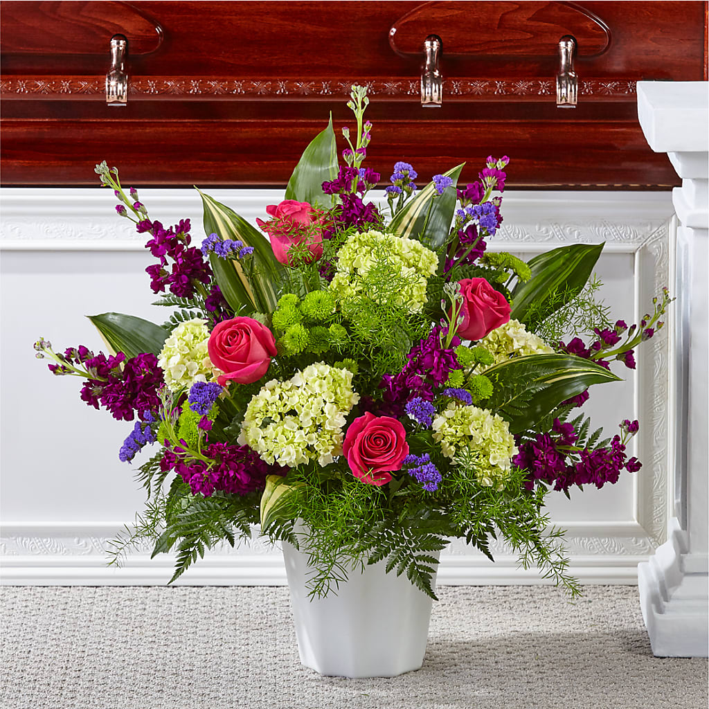 Beautiful Horizons Floor Basket – Illusion Flower Shop, Houston TX