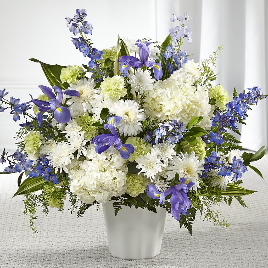 Soft Serenity Floor Basket – Illusion Flower Shop, Houston TX
