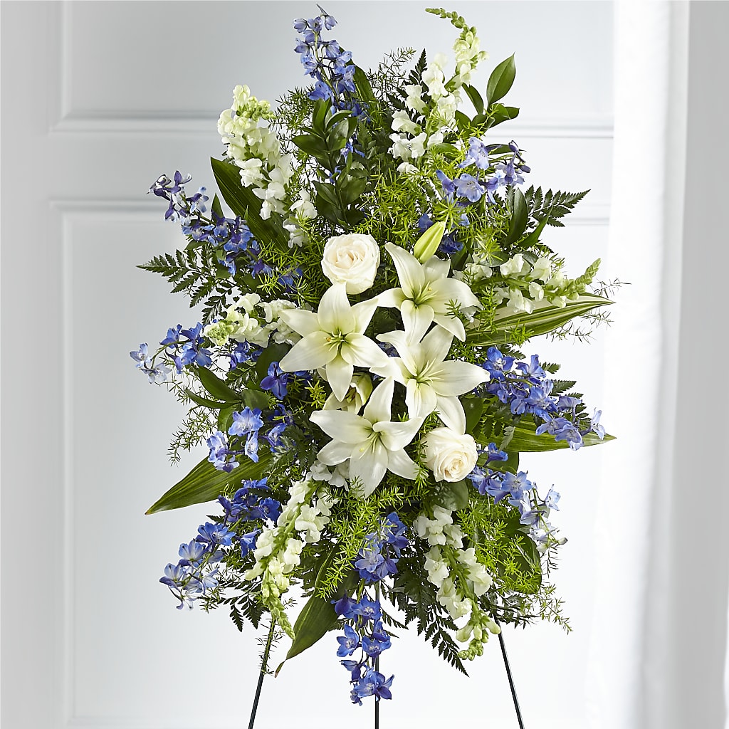 Faithful Friend Standing Spray – Illusion Flower Shop, Houston TX