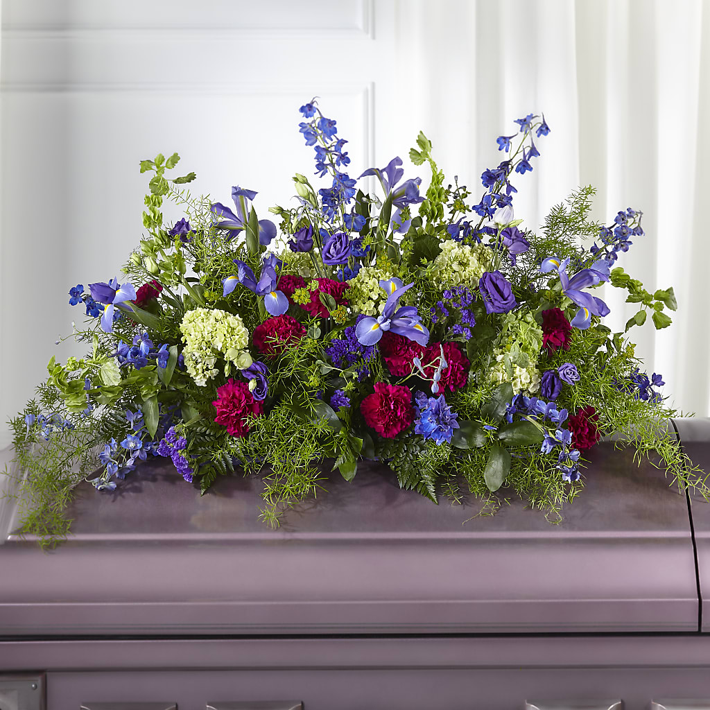 Always Treasured Casket Spray – Illusion Flower Shop, Houston TX