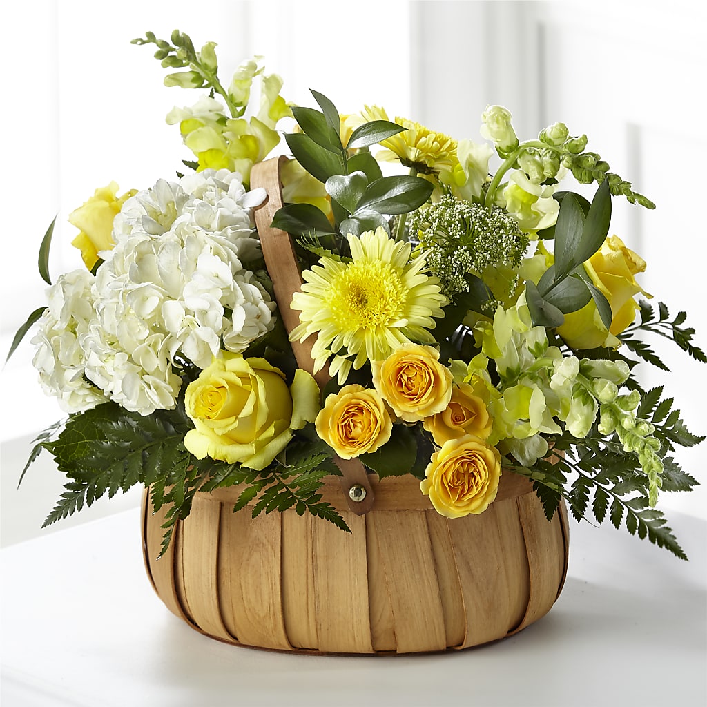 Rustic Remembrance Basket – Illusion Flower Shop, Houston TX