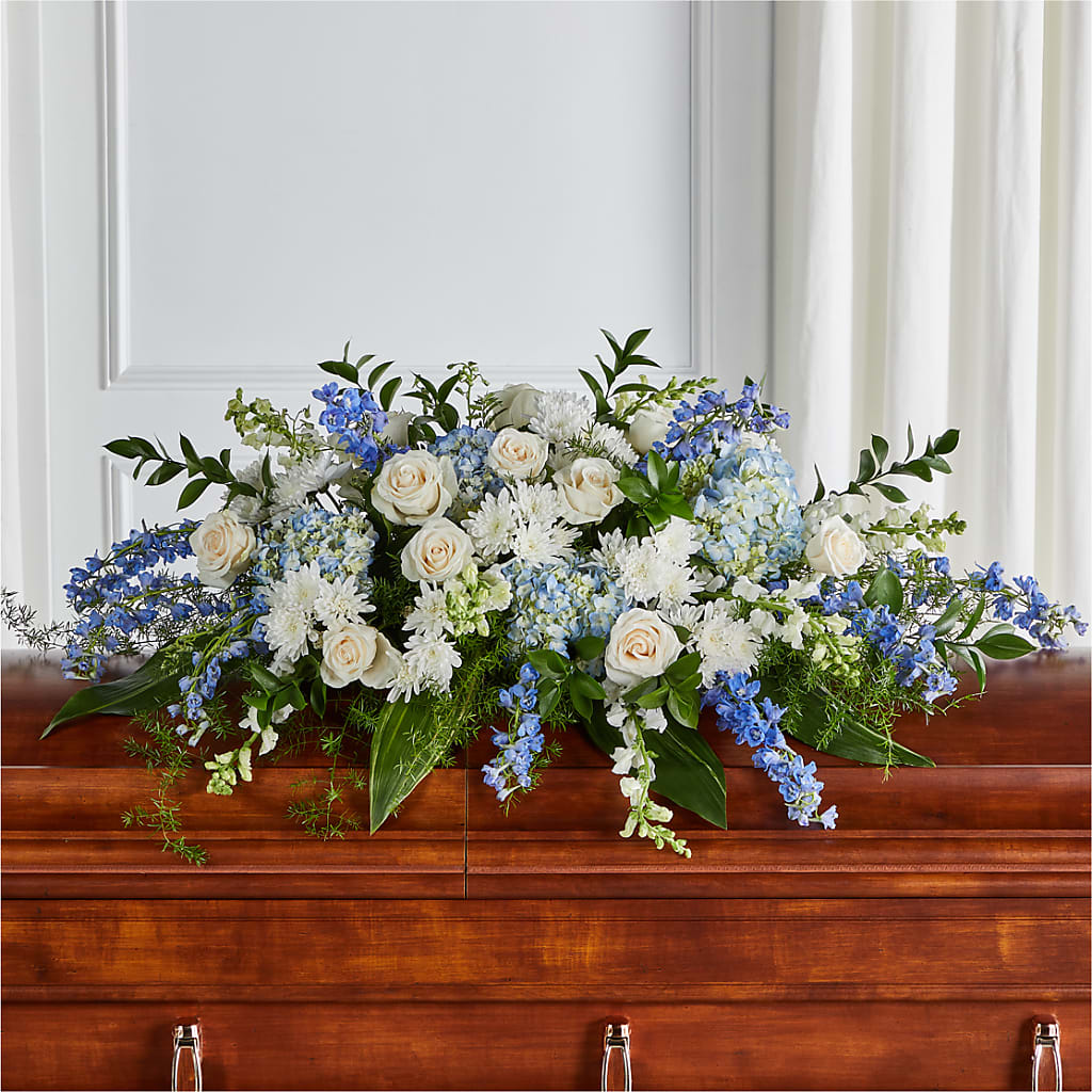 Timeless Essence Casket Spray – Illusion Flower Shop, Houston TX