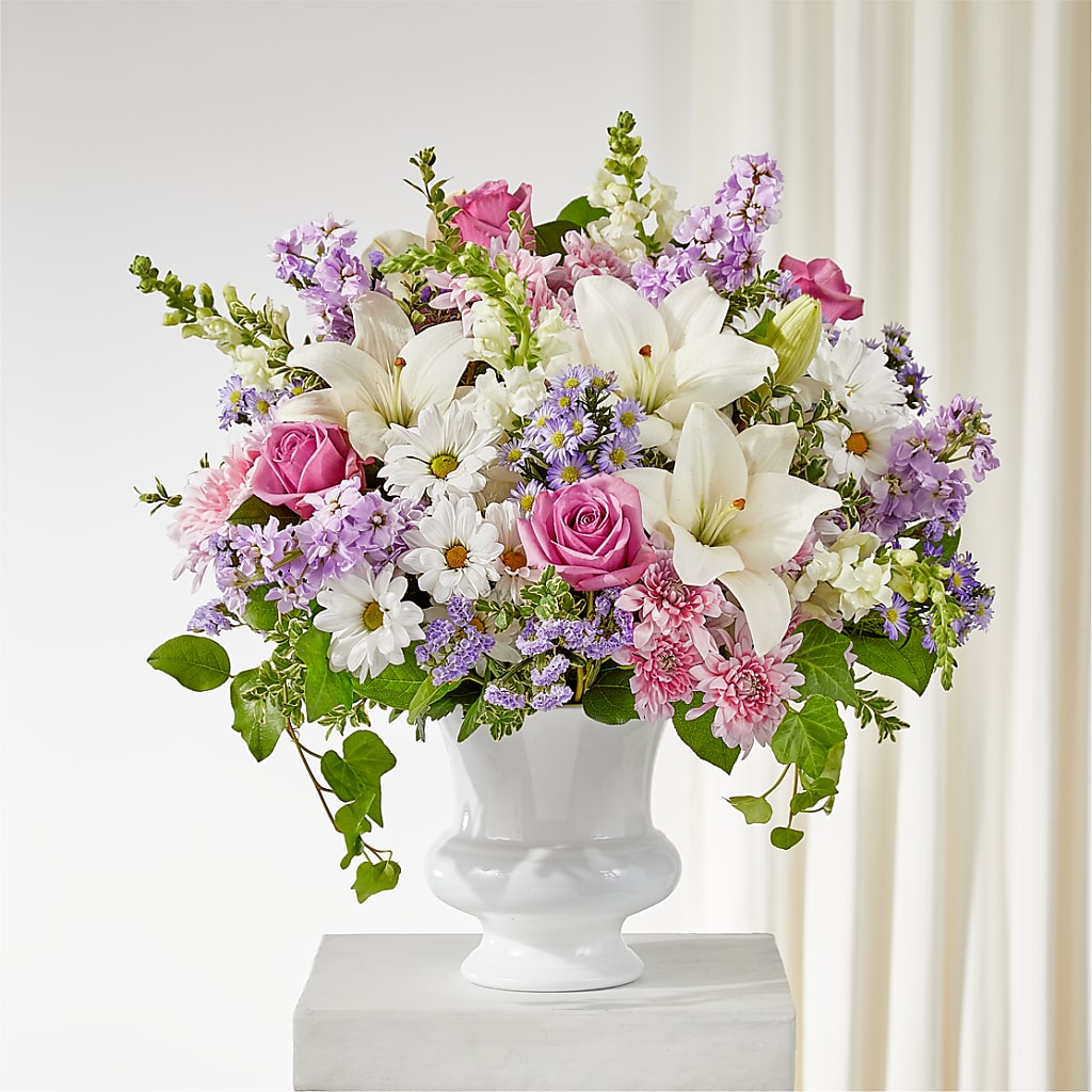 Remarkable Life Urn Arrangement – Illusion Flower Shop, Houston TX