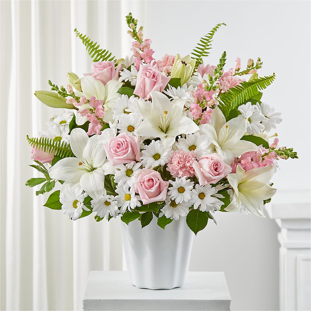 Soft Touch Tabletop Basket – Illusion Flower Shop, Houston TX