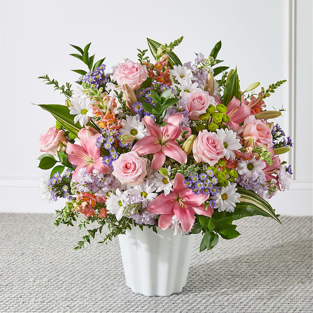 Abundant Compassion Floor Basket – Illusion Flower Shop, Houston TX