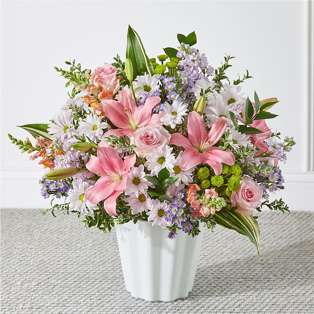 Abundant Compassion Floor Basket – Illusion Flower Shop, Houston TX
