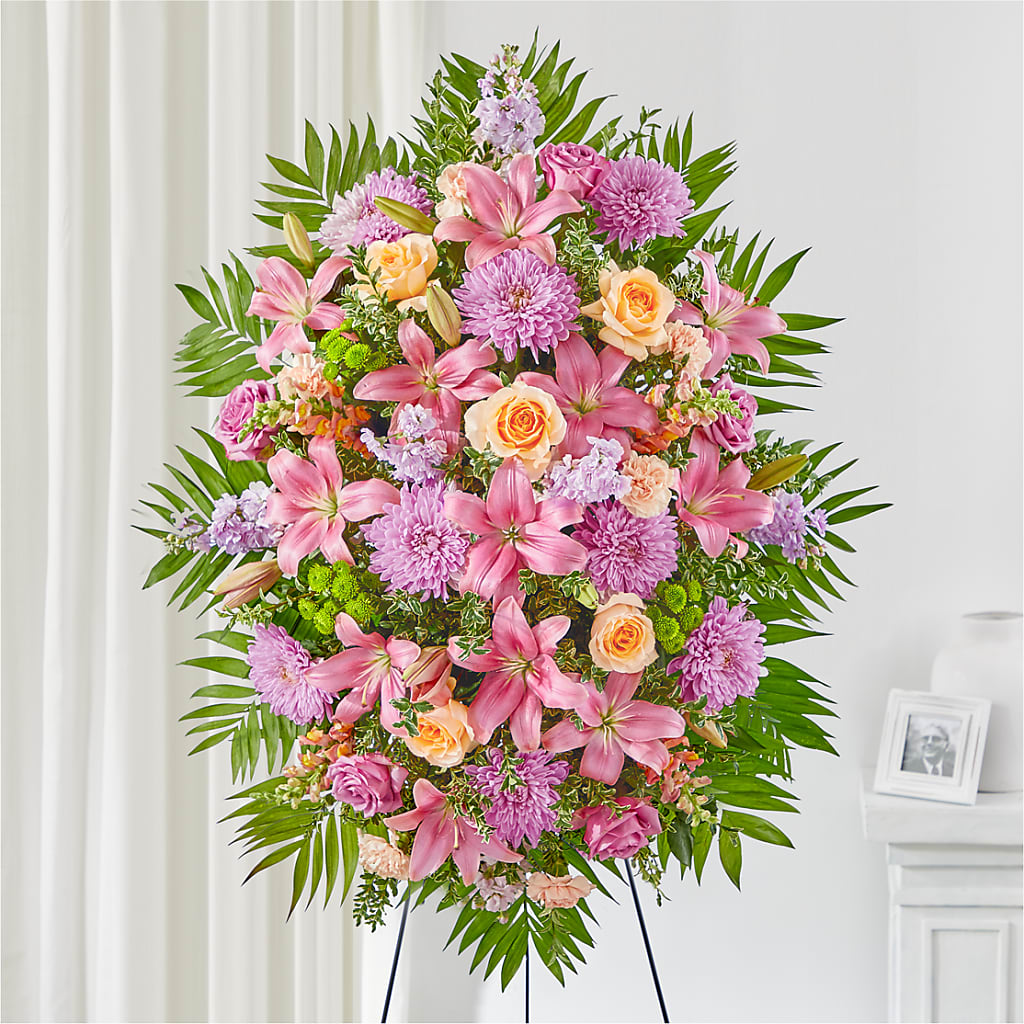 Love & Light Standing Spray – Illusion Flower Shop, Houston TX
