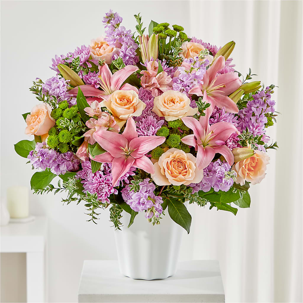 Supportive Embrace Tabletop Basket – Illusion Flower Shop, Houston TX