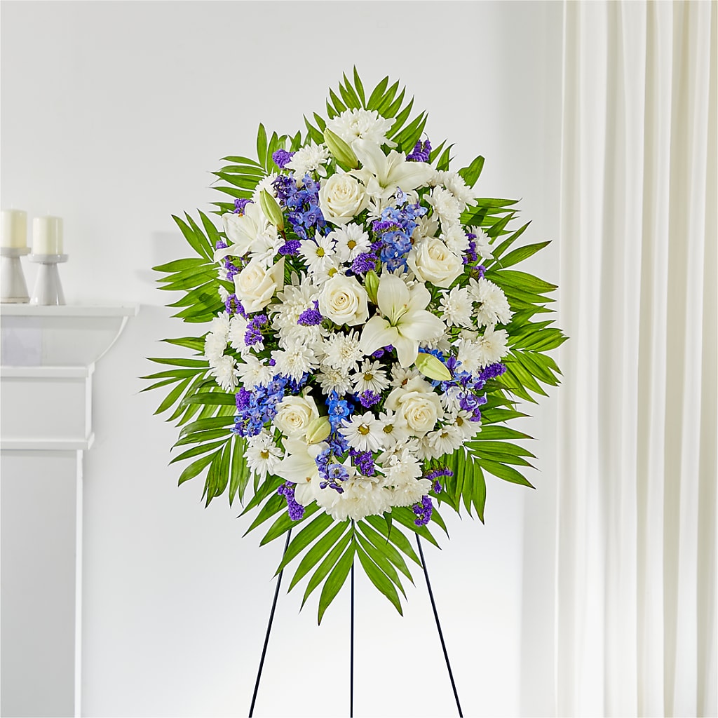 At Rest Standing Spray – Illusion Flower Shop, Houston TX