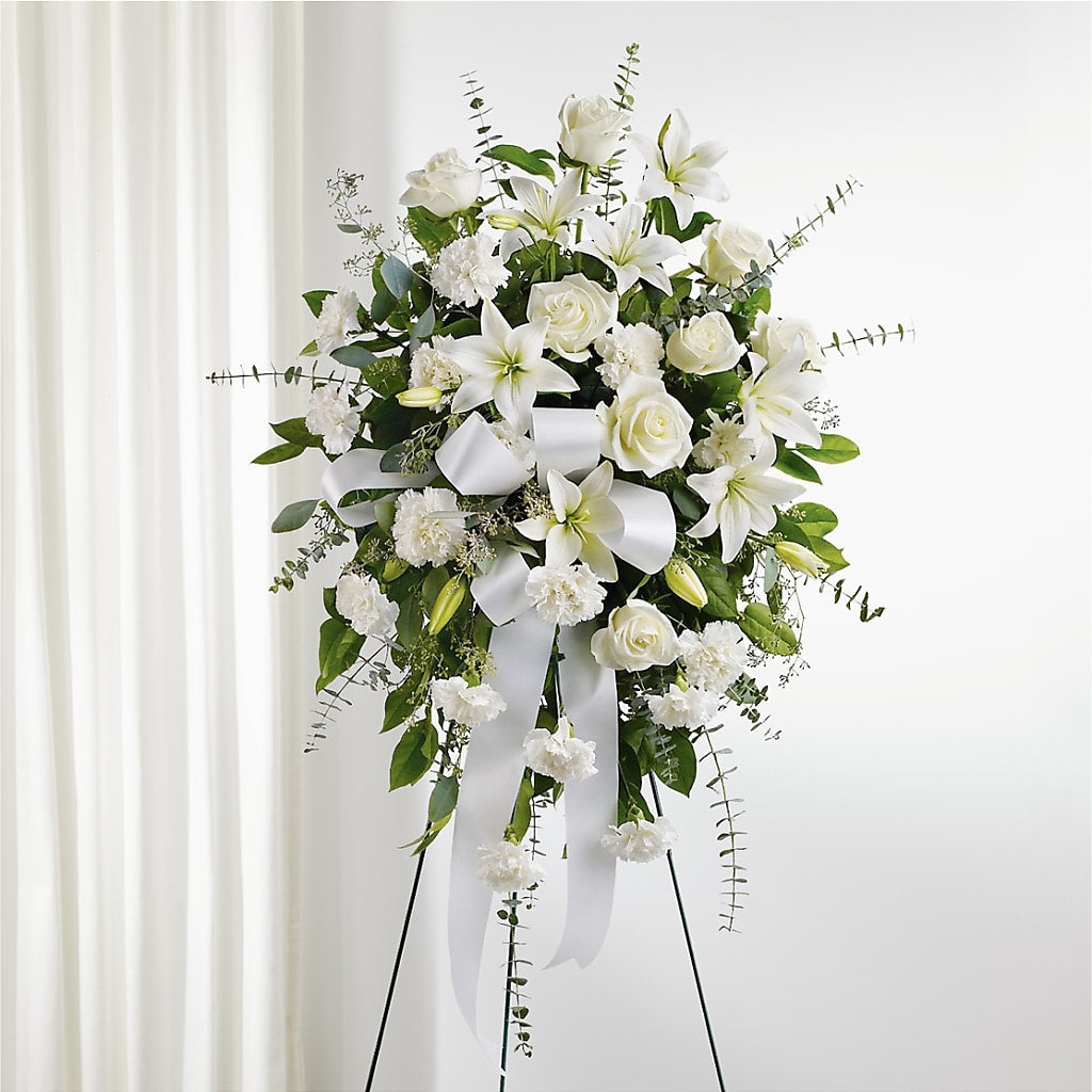 With Care Standing Spray – Illusion Flower Shop, Houston TX