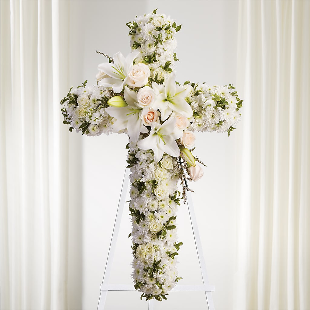 Spiritual Guidance Standing Spray – Illusion Flower Shop, Houston TX