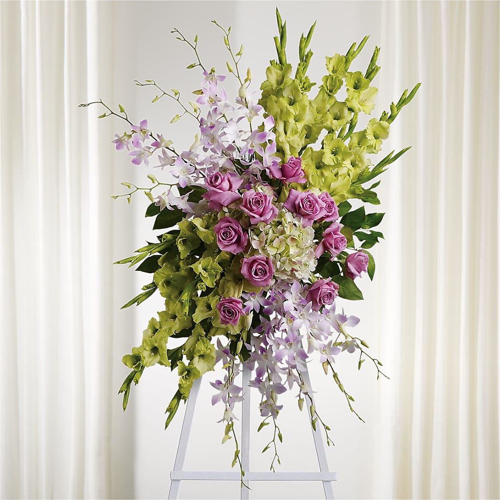 Lasting Legacy Standing Spray – Illusion Flower Shop, Houston TX