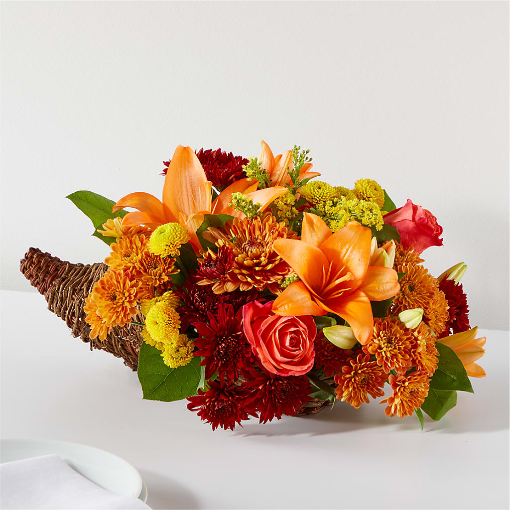Bouquet of Blessings Cornucopia – Illusion Flower Shop, Houston TX