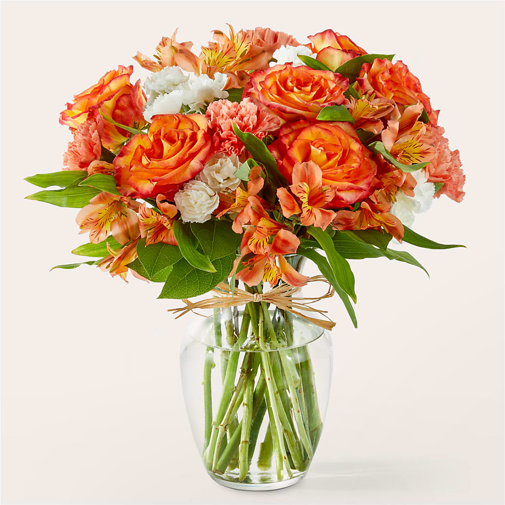 Apricot Glow Bouquet – Illusion Flower Shop, Houston TX