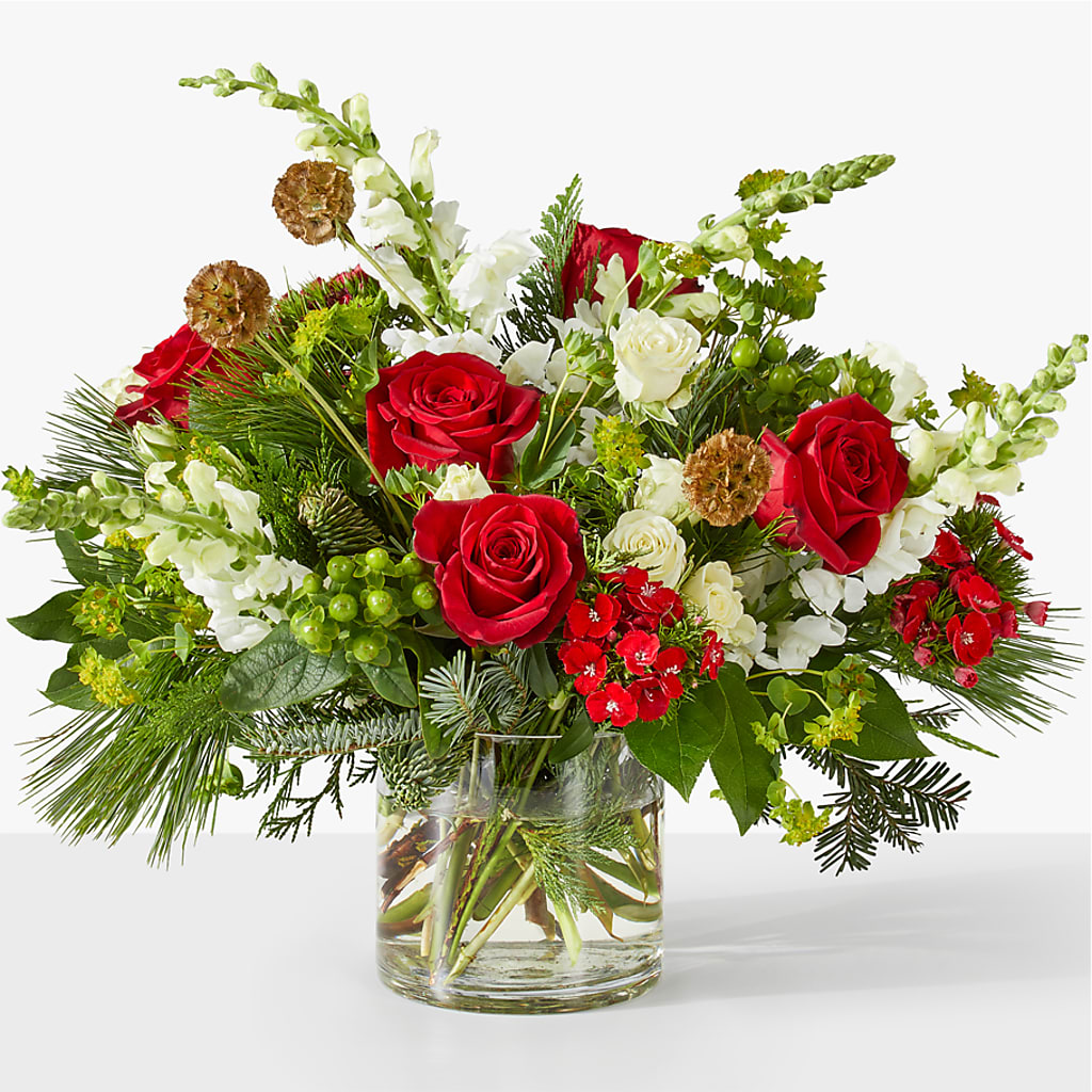 Deck the Halls Bouquet – Illusion Flower Shop, Houston TX