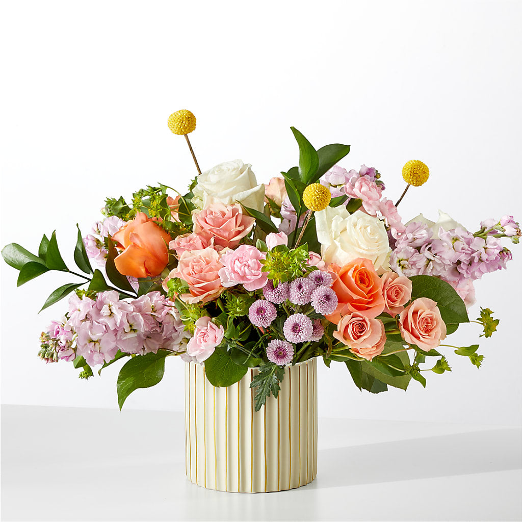 French Market Bouquet with Ivory Vase – Illusion Flower Shop, Houston TX