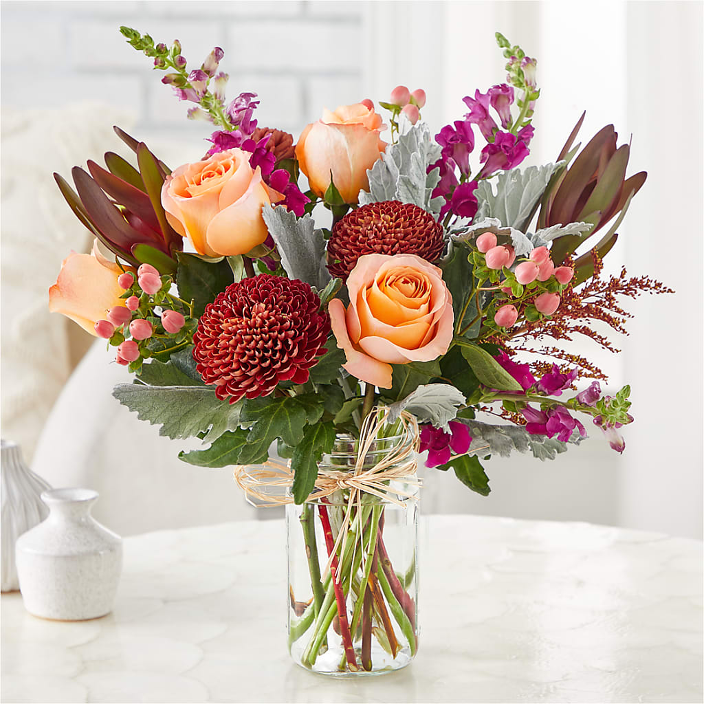 Moody Hues Bouquet – Illusion Flower Shop, Houston TX