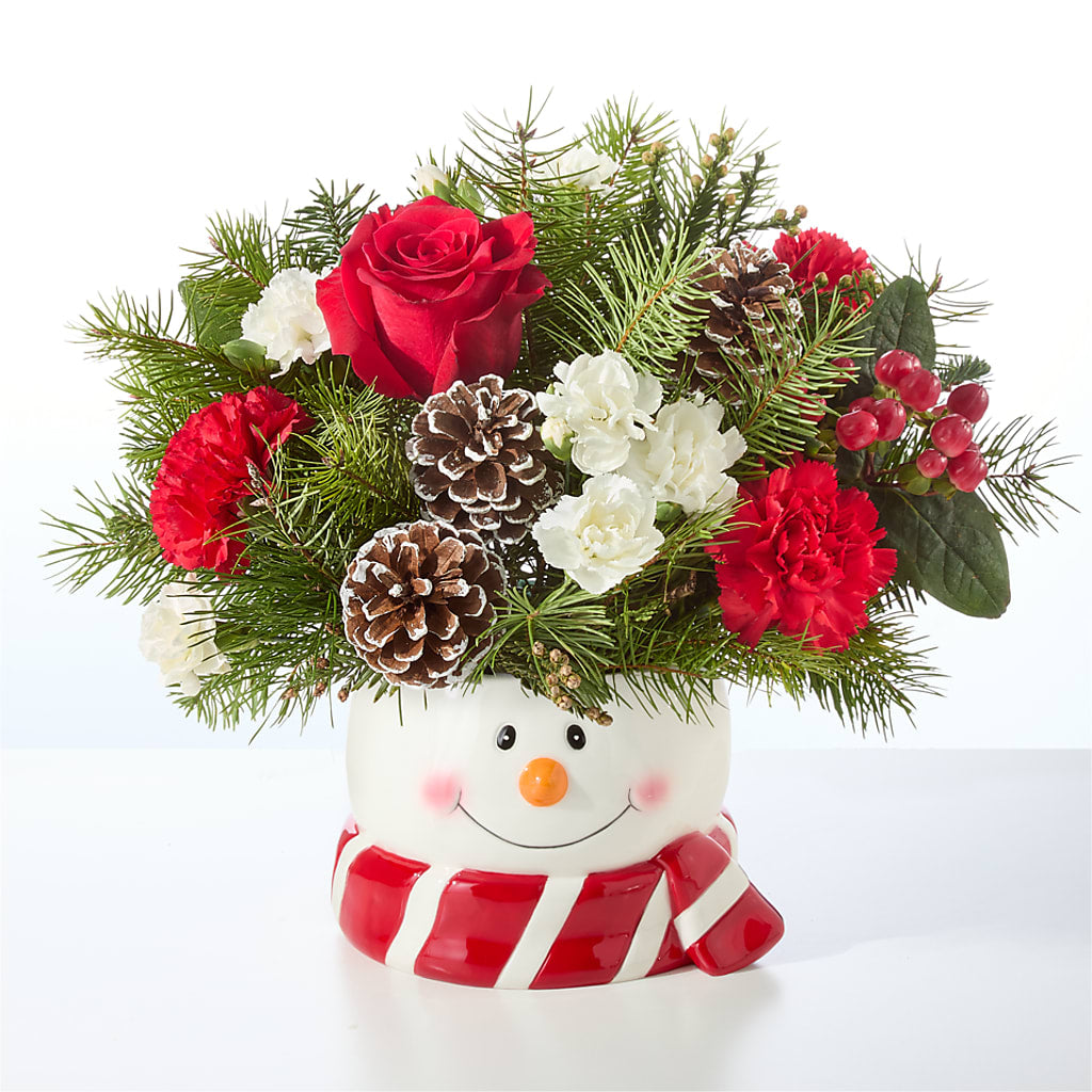 Jolly Snowman Bouquet –  Illusion Flower Shop, Houston TX