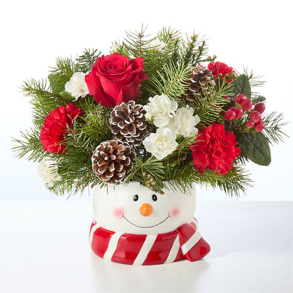 Jolly Snowman Bouquet –  Illusion Flower Shop, Houston TX