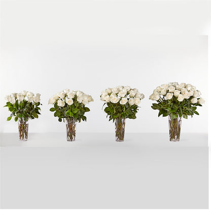 Long Stem White Rose Bouquet –  Illusion Flower Shop, Houston TX