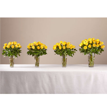 Long Stem Yellow Rose Bouquet –  Illusion Flower Shop, Houston TX