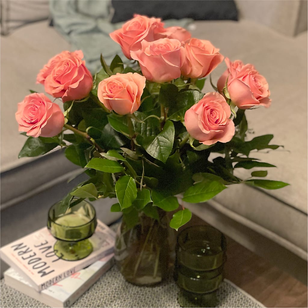 Long Stem Pink Rose Bouquet –  Illusion Flower Shop, Houston TX