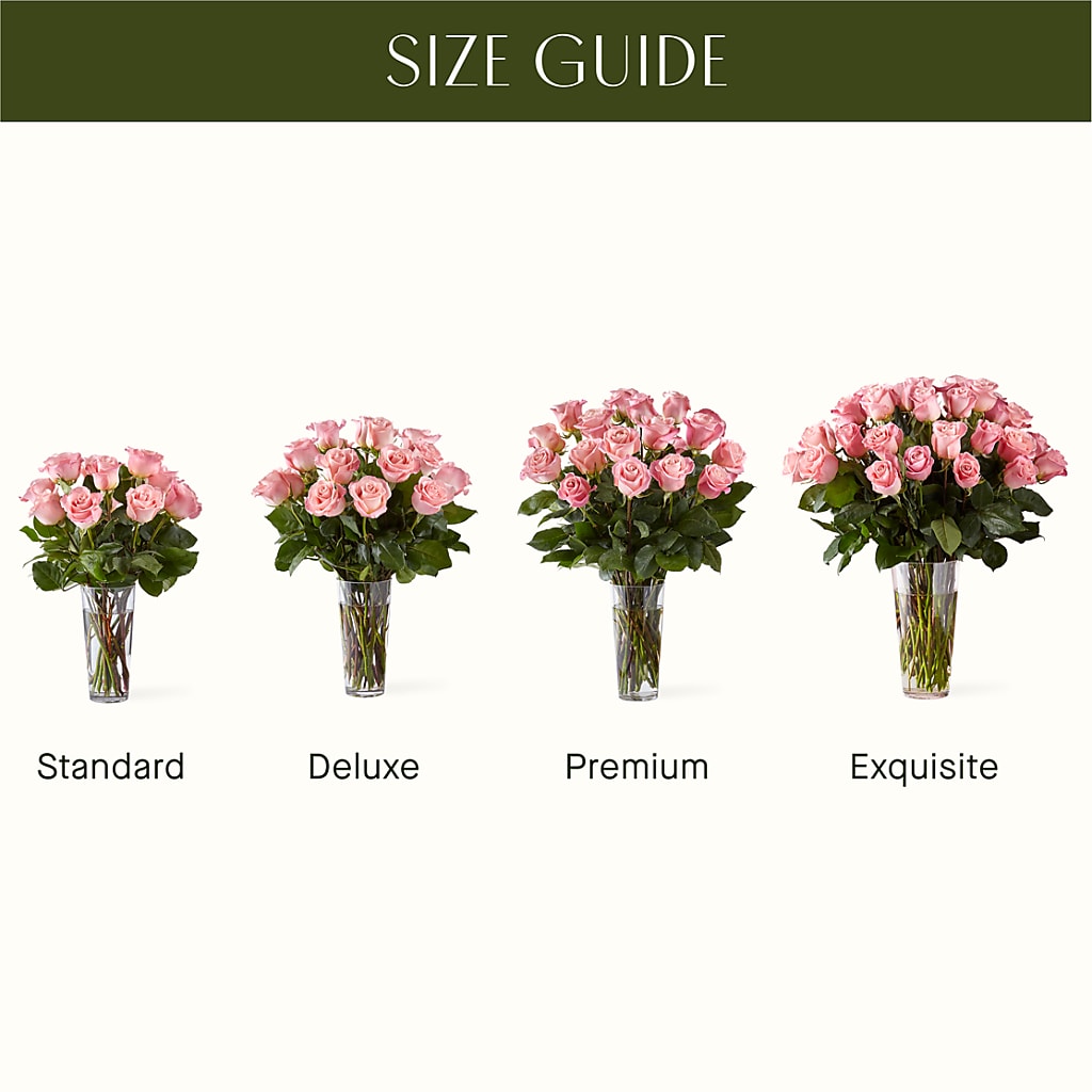 Long Stem Pink Rose Bouquet –  Illusion Flower Shop, Houston TX