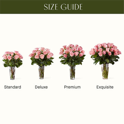 Long Stem Pink Rose Bouquet –  Illusion Flower Shop, Houston TX