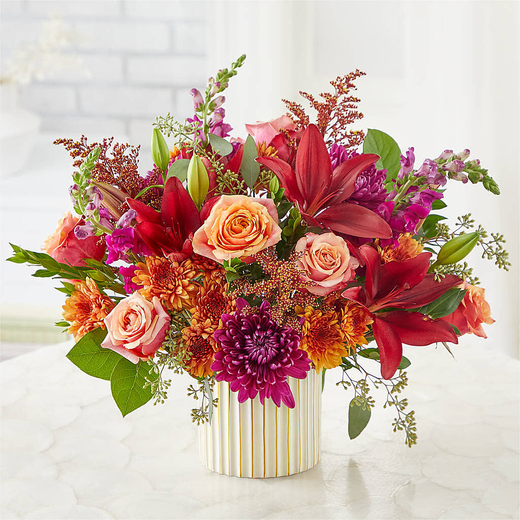 Burgundy Landscape Bouquet –  Illusion Flower Shop, Houston TX
